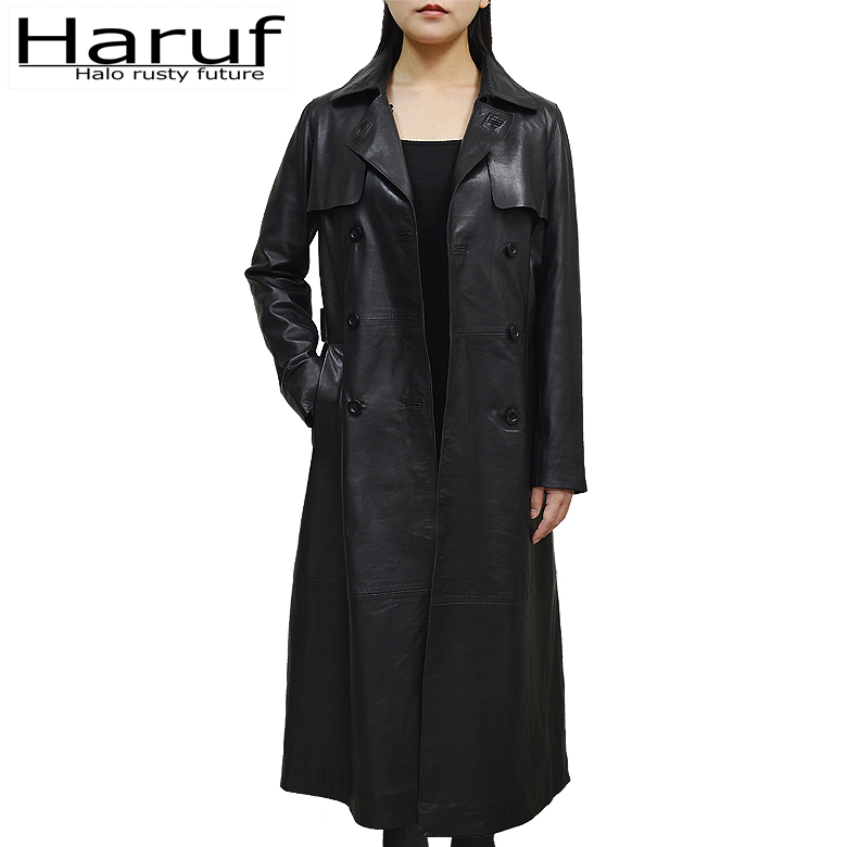 美品 XLサイズ 羊革 オールレザーロングコート NORTH BEACH 高品質