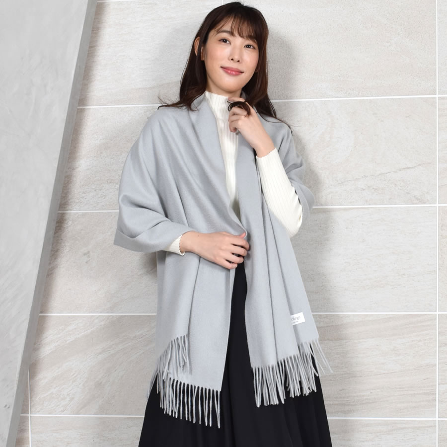 Merfirge ストール 大判 カシミヤ100%【名入れ刺繍可】カシミヤ