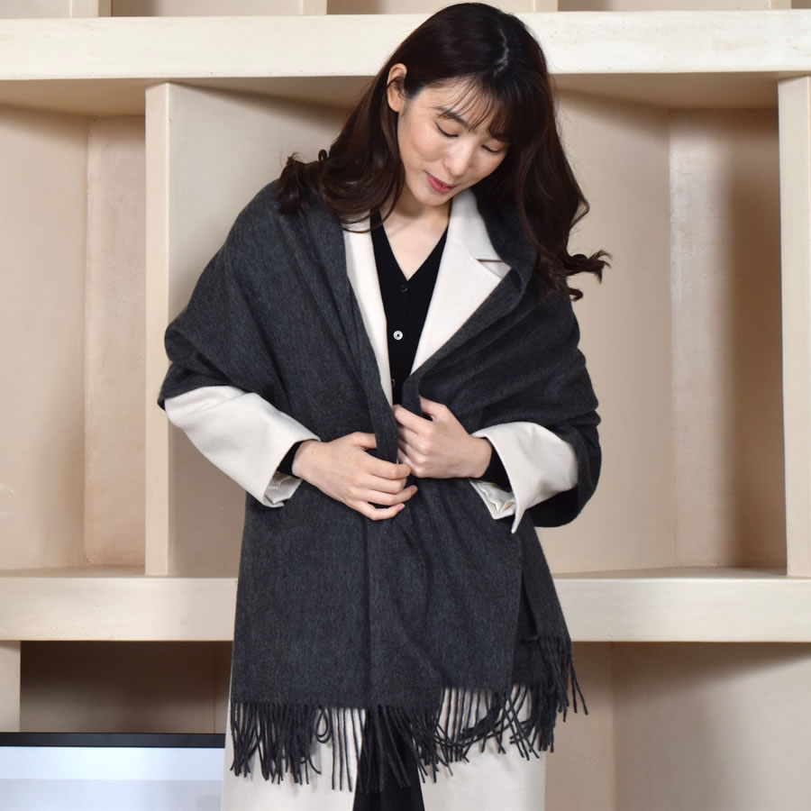 Merfirge ストール 大判 カシミヤ100% カシミア 無地ストール マフラー