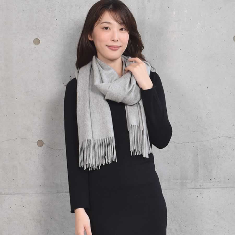 Merfirge ストール 大判 カシミヤ100% カシミア 無地ストール マフラー