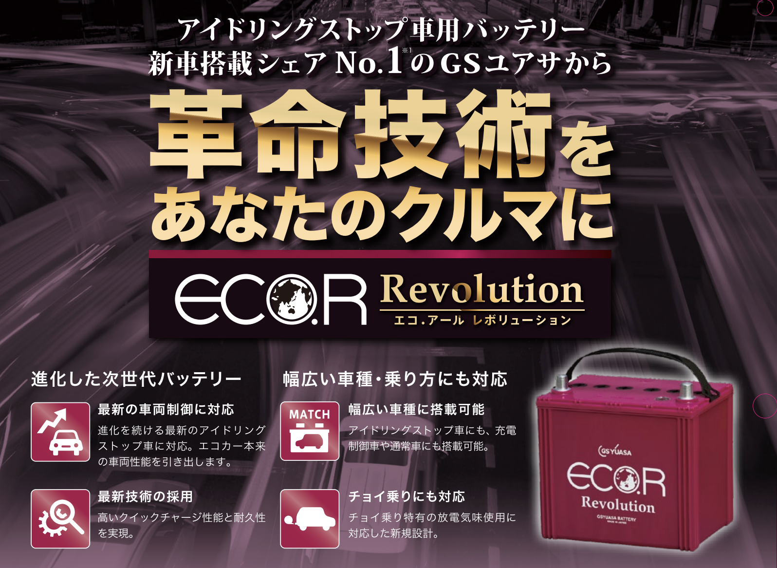 GSユアサ ER-M-55/55B20L (ER-M-42/55B20L) エコ・アール