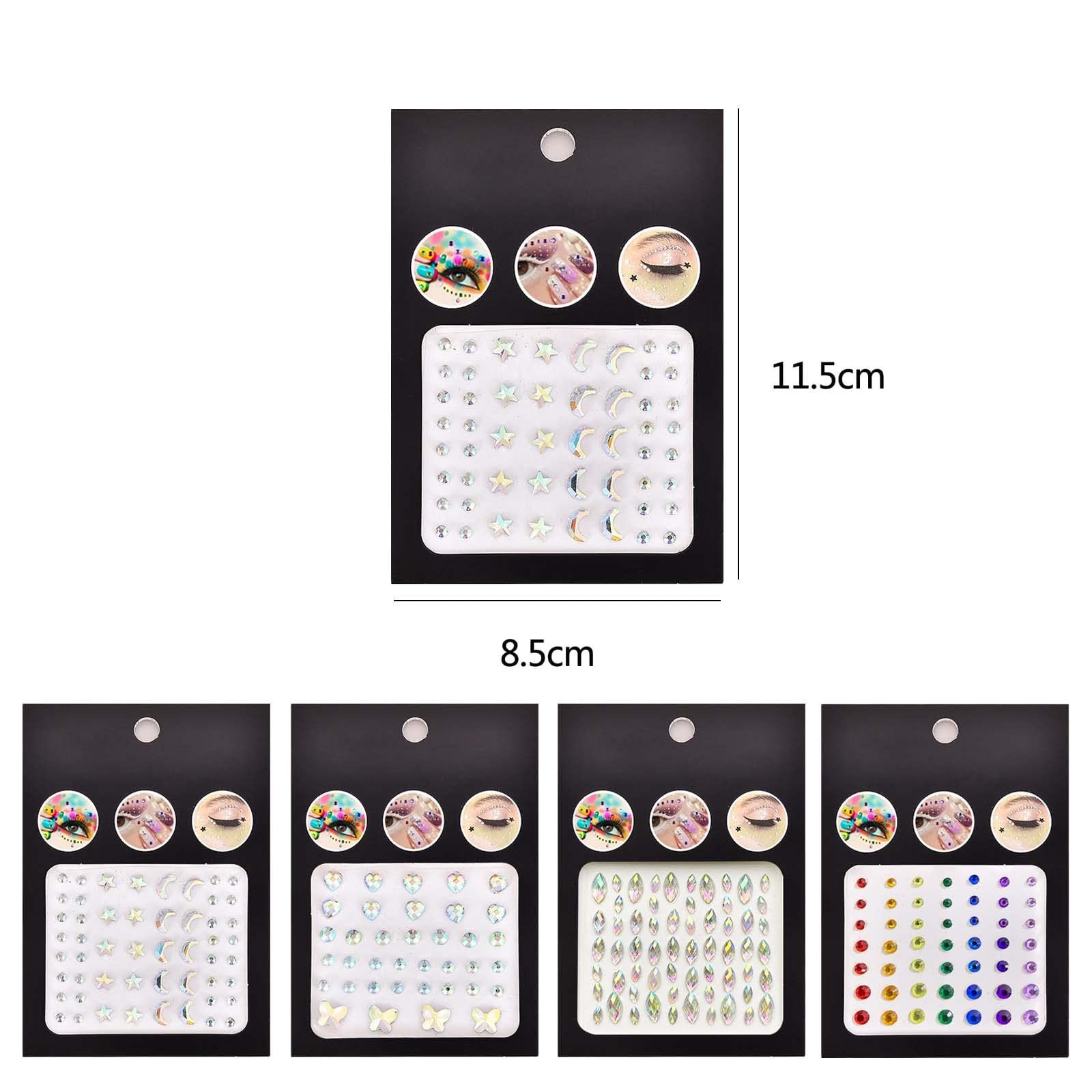 RUMAY ラインストーン ステッカー 【4個入り】フェイス シール