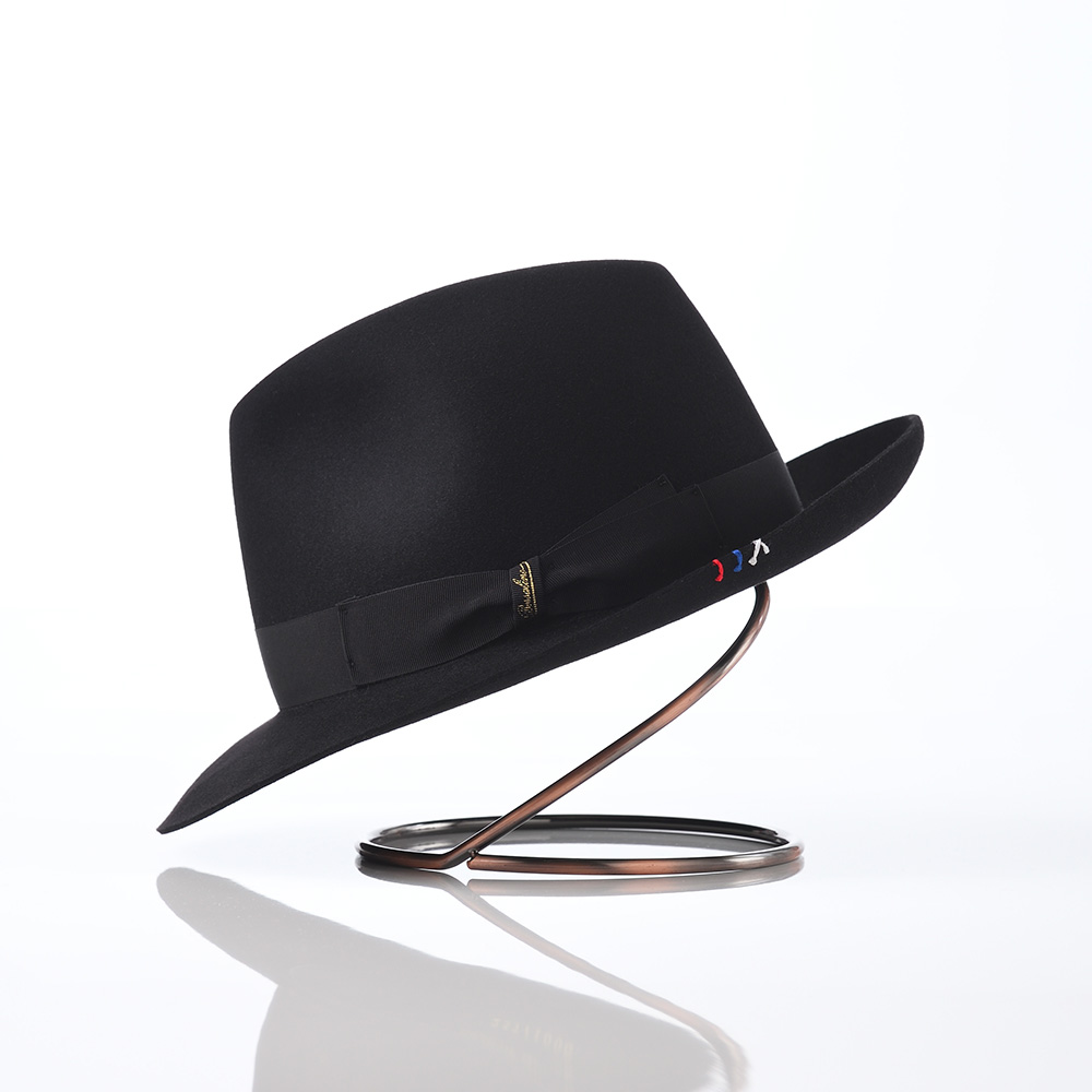ボルサリーノ borsalino ビーバー ミドル フェルトハット 57ブラック