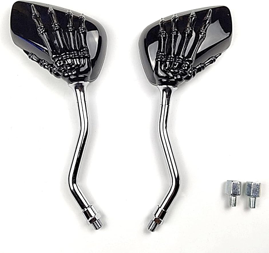 バイク バックミラー サイドミラー スケルトン スカル オートバイ 原付