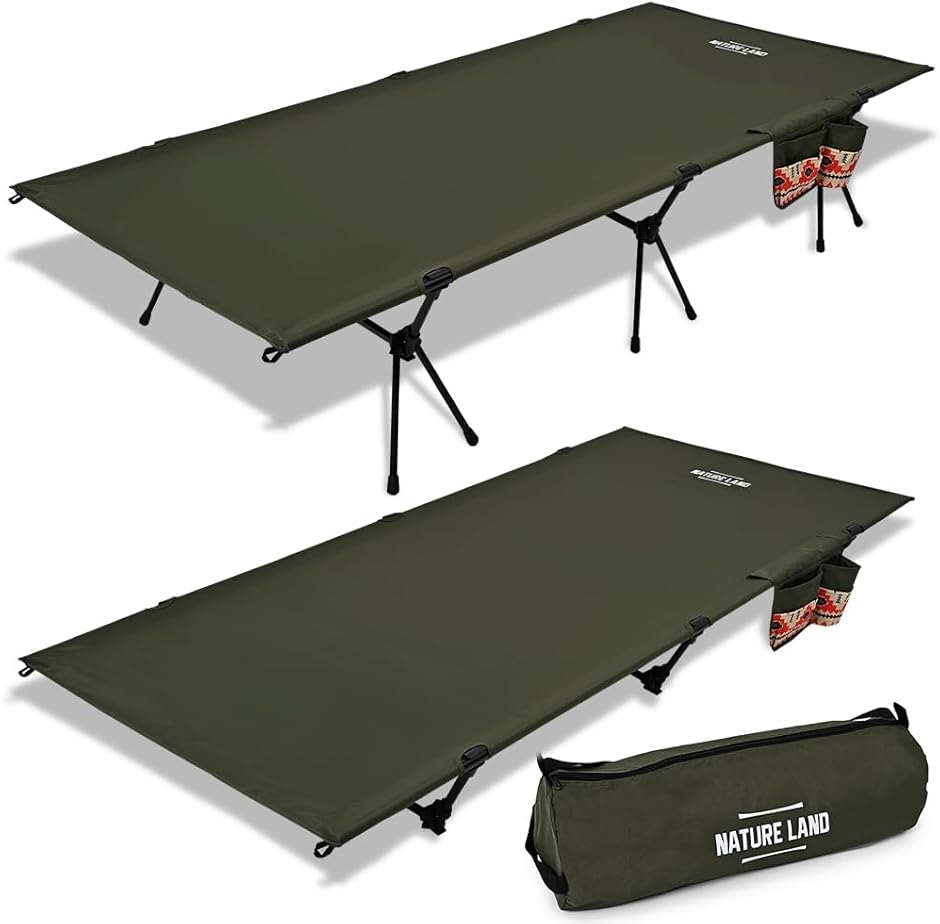 キャンプインストラクター推薦 コット ワイド 90cm 2WAY 600D 軽量 耐