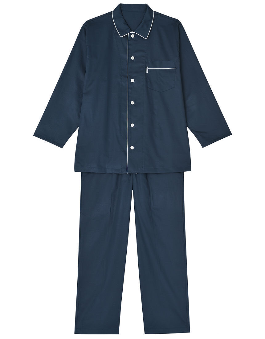 睡眠科学 ワコール パジャマ YGX514 メンズ シャツ 長袖 上下セット 綿