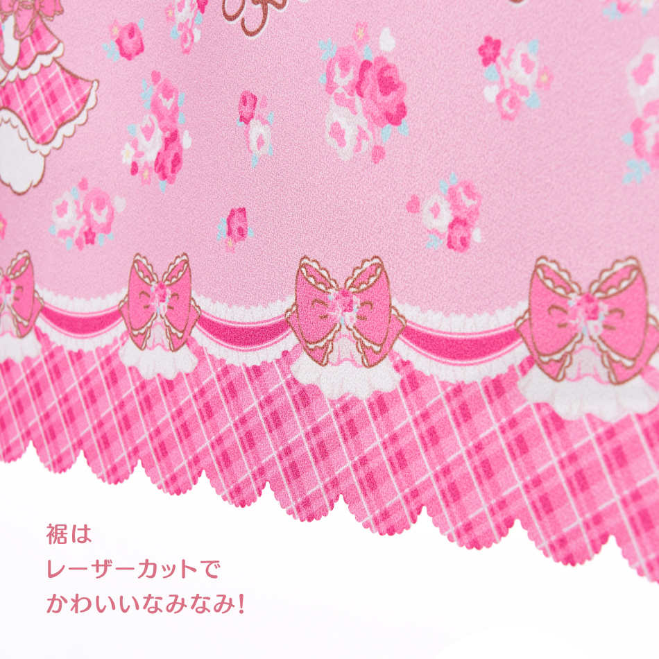 ハローキティ サンリオ カフェカーテン ( ラブリーフラワーキティ) 155