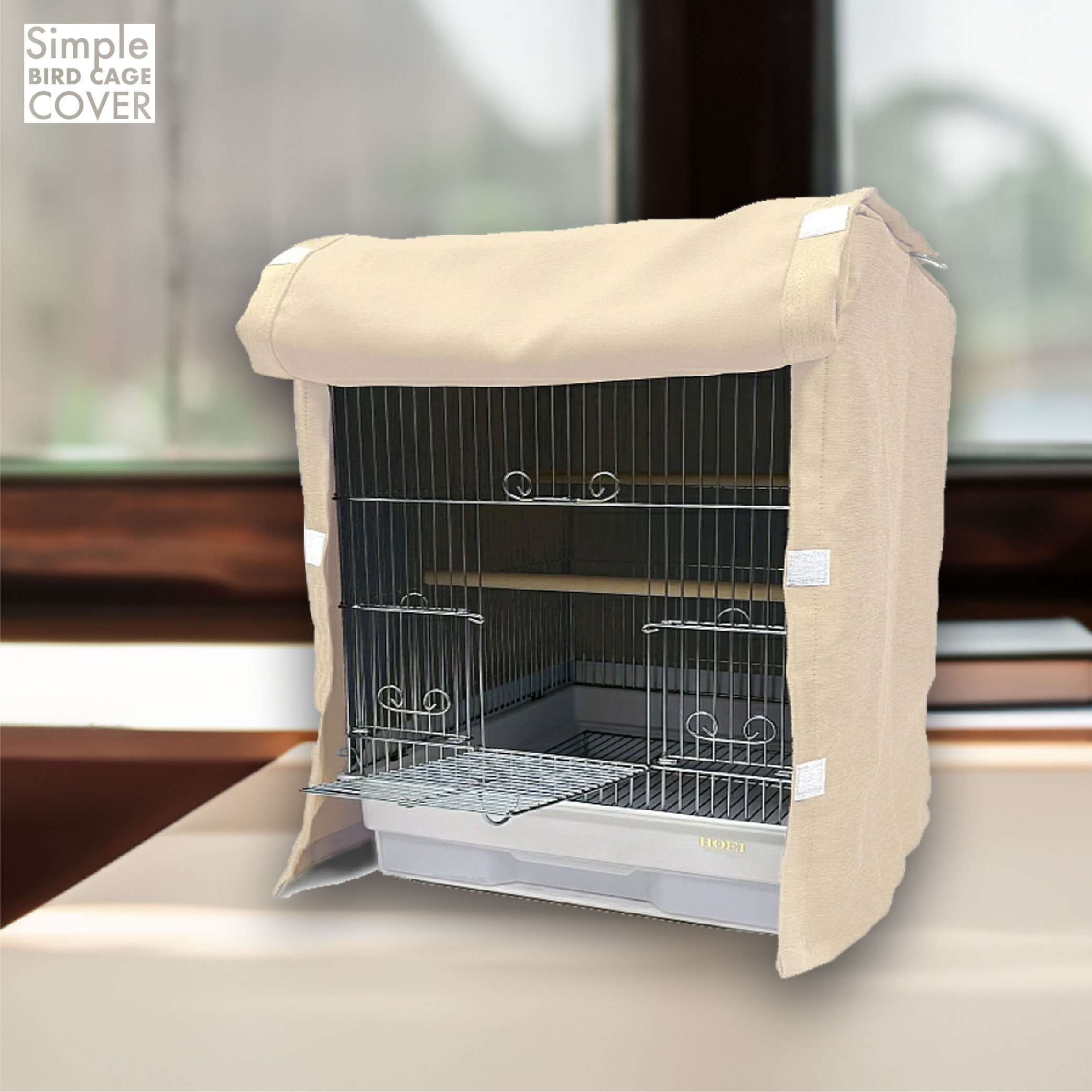 鳥かご ケージカバー 1級遮光 Lサイズ 48×45×56 全4色 フルダル 無地