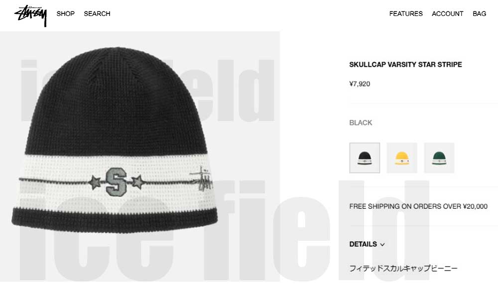 STUSSY（ステューシー） ニット帽 STUSSY Varsity Star Skullcap