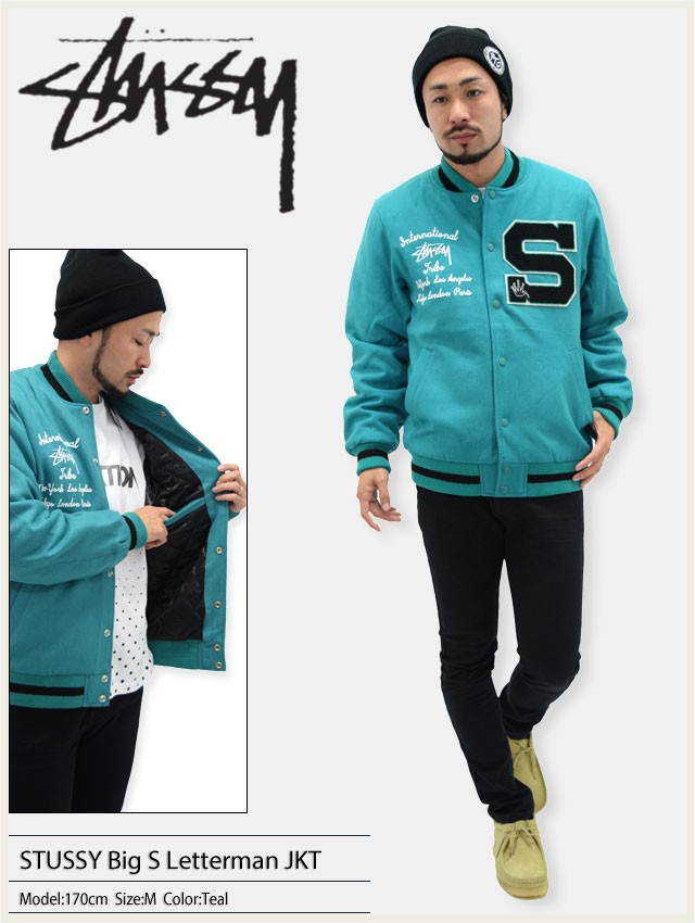 STUSSY（ステューシー） ジャケット メンズ Big S Letterman(stussy