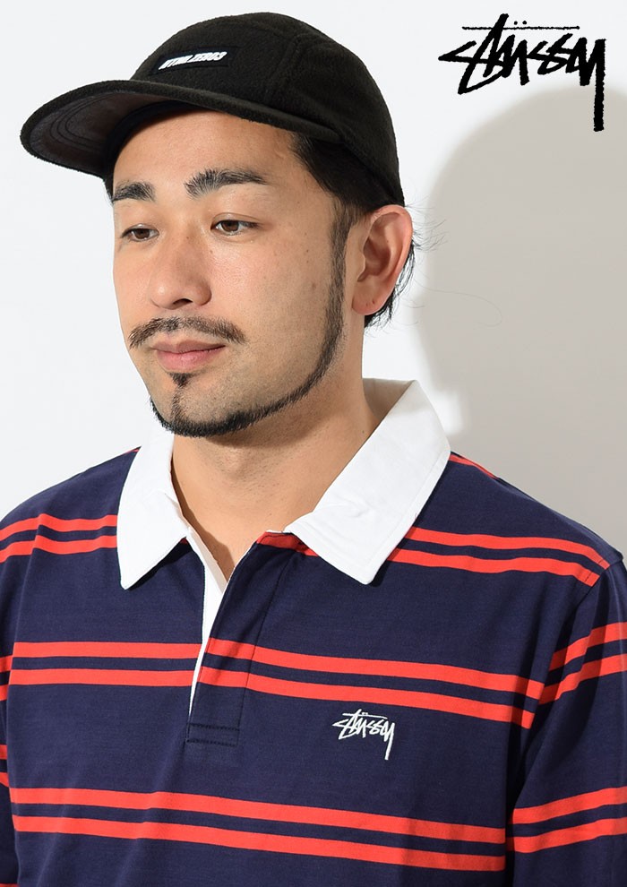 STUSSY（ステューシー） ポロシャツ 長袖 メンズ Desmond Stripe Rugby