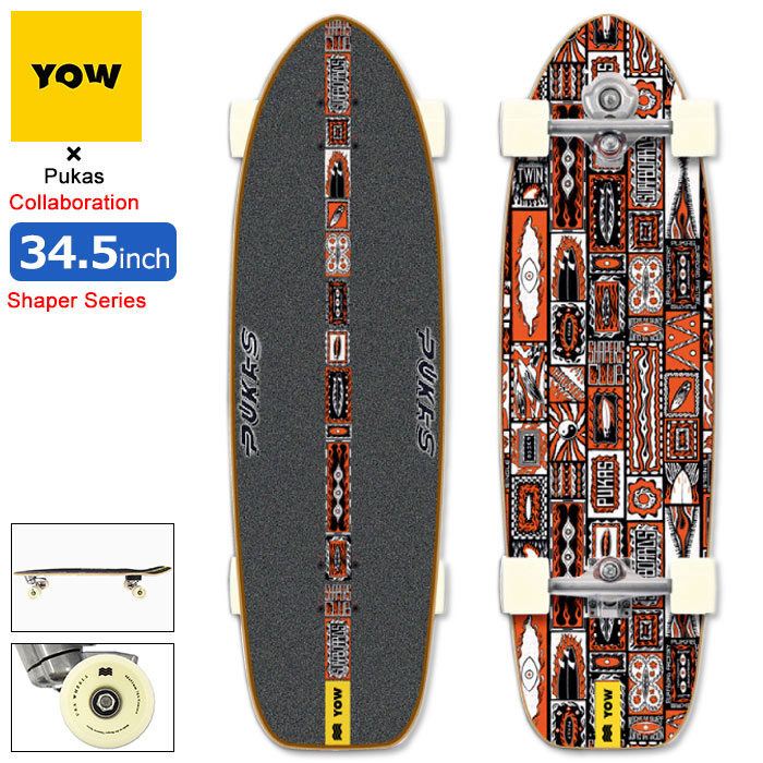 ヤウ スケボー スケートボード コンプリート YOW 34.5インチ Pukas