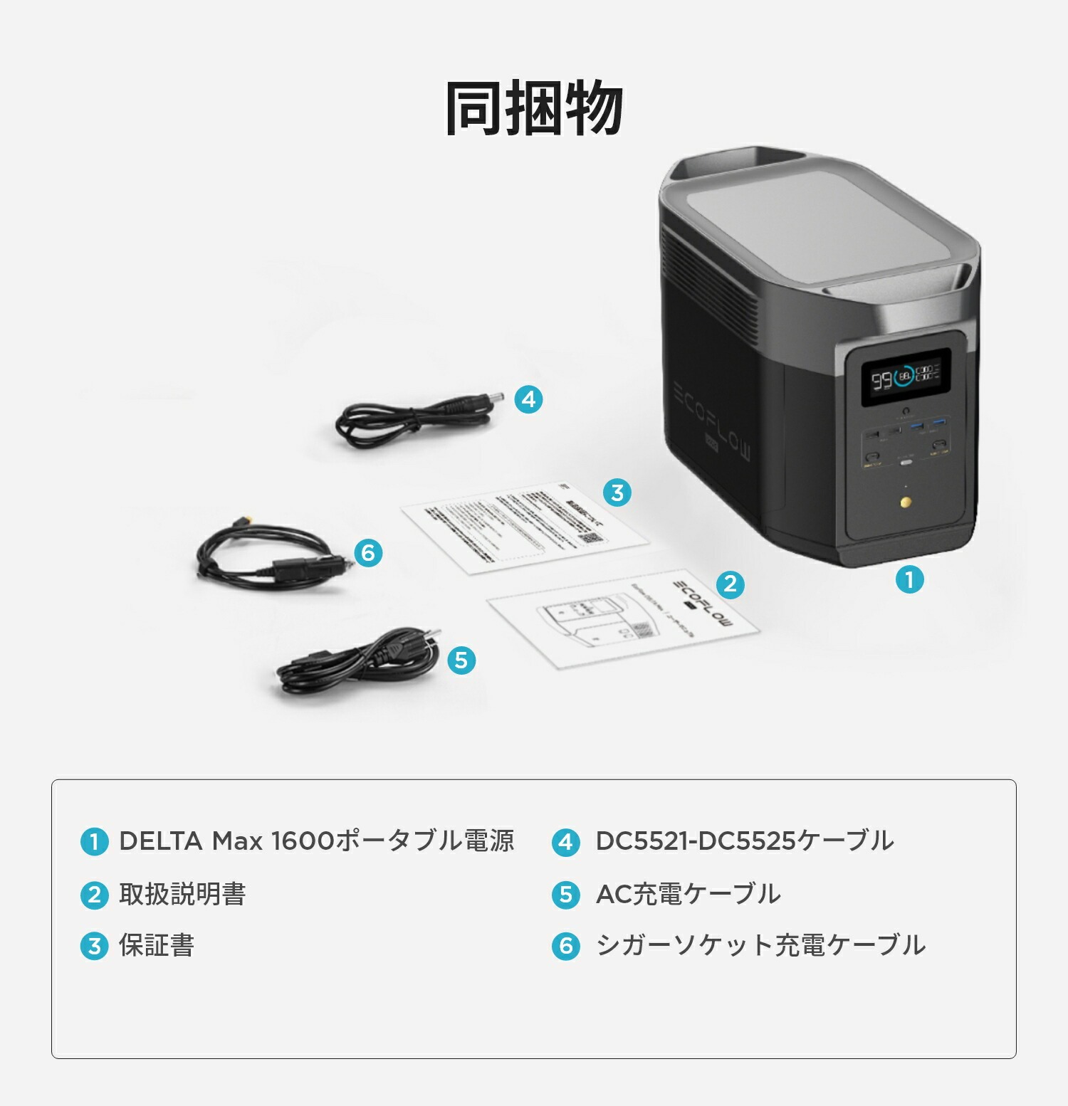 ECOFLOW EcoFlow DELTA Max 2000 2016Wh/560,000mAh ポータブル電源