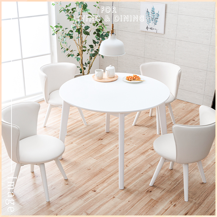 ダイニングテーブル ホワイト 白 円形 丸テーブル 100cm 4人用 4人掛け