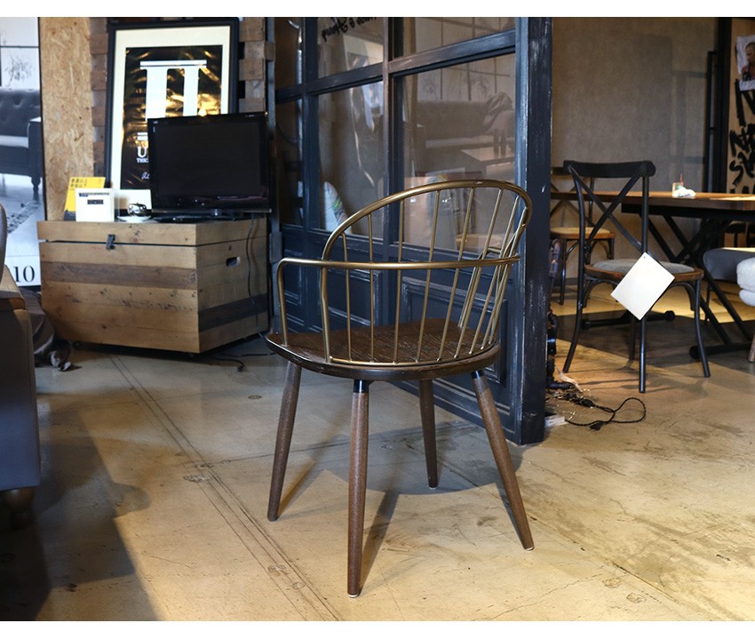 ダイニングチェアー アンティーク風 アイアン おしゃれ ヴィンテージ風