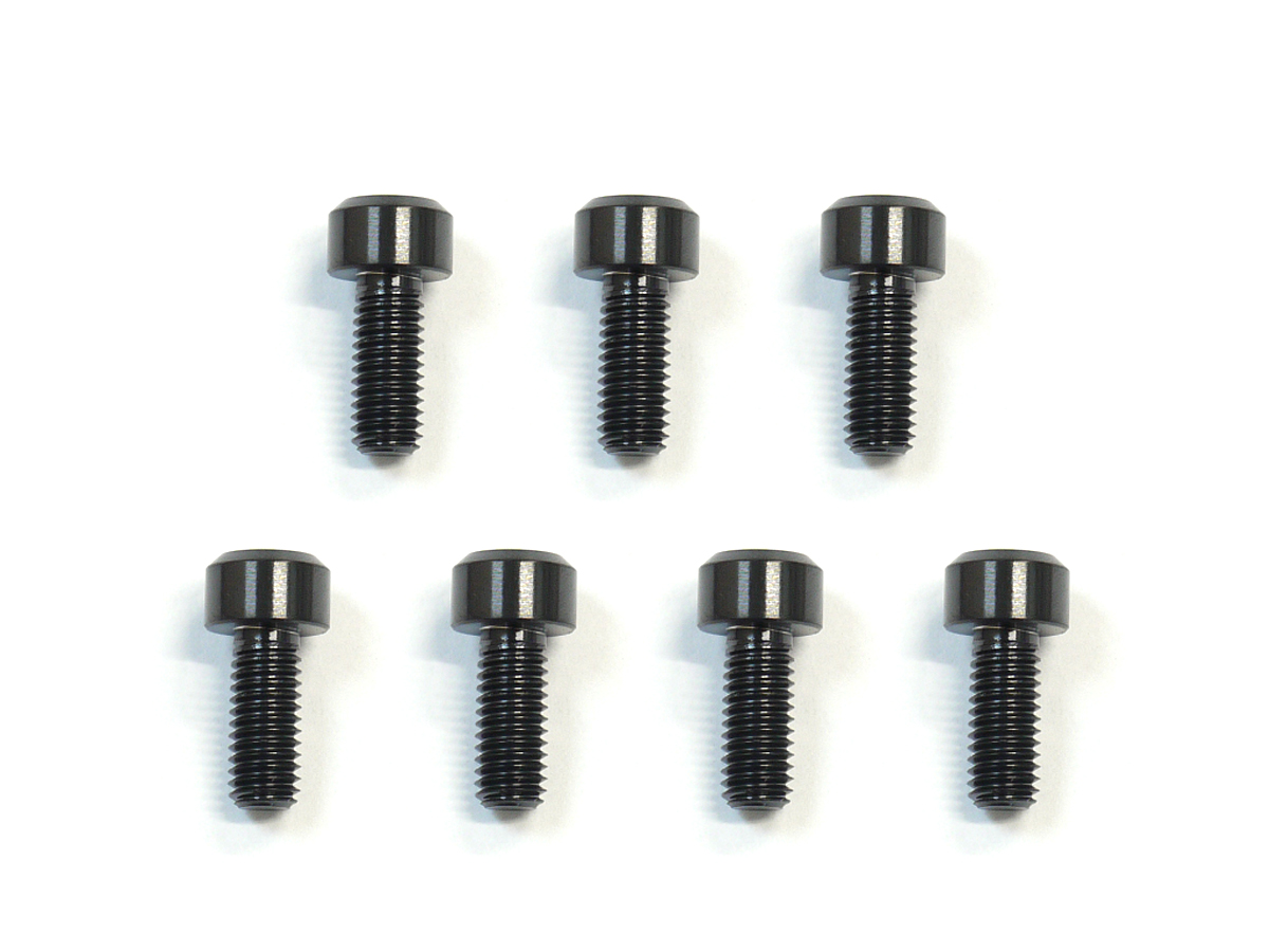 カワサキ7穴用64チタン製タンクキャップボルト ブラック バリオス