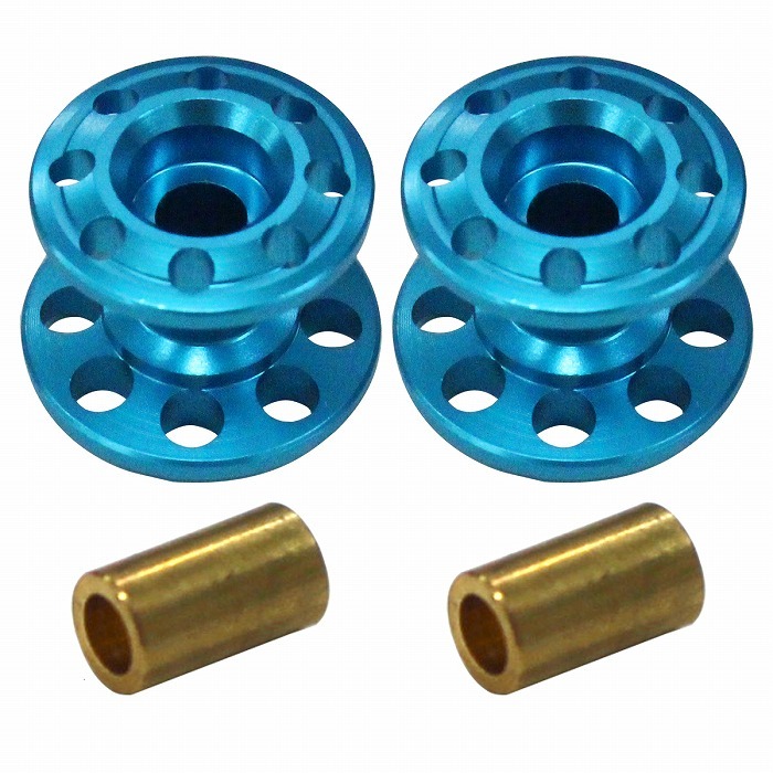 ミニ四駆 2段 アルミ ローラー 軽量 2個セット 13-12mm カラー全4色 銀