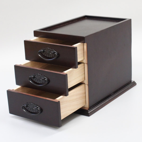 チェスト 和風 3段 和風ミニチェスト 桐製 仏壇 （ 木製 インテリア