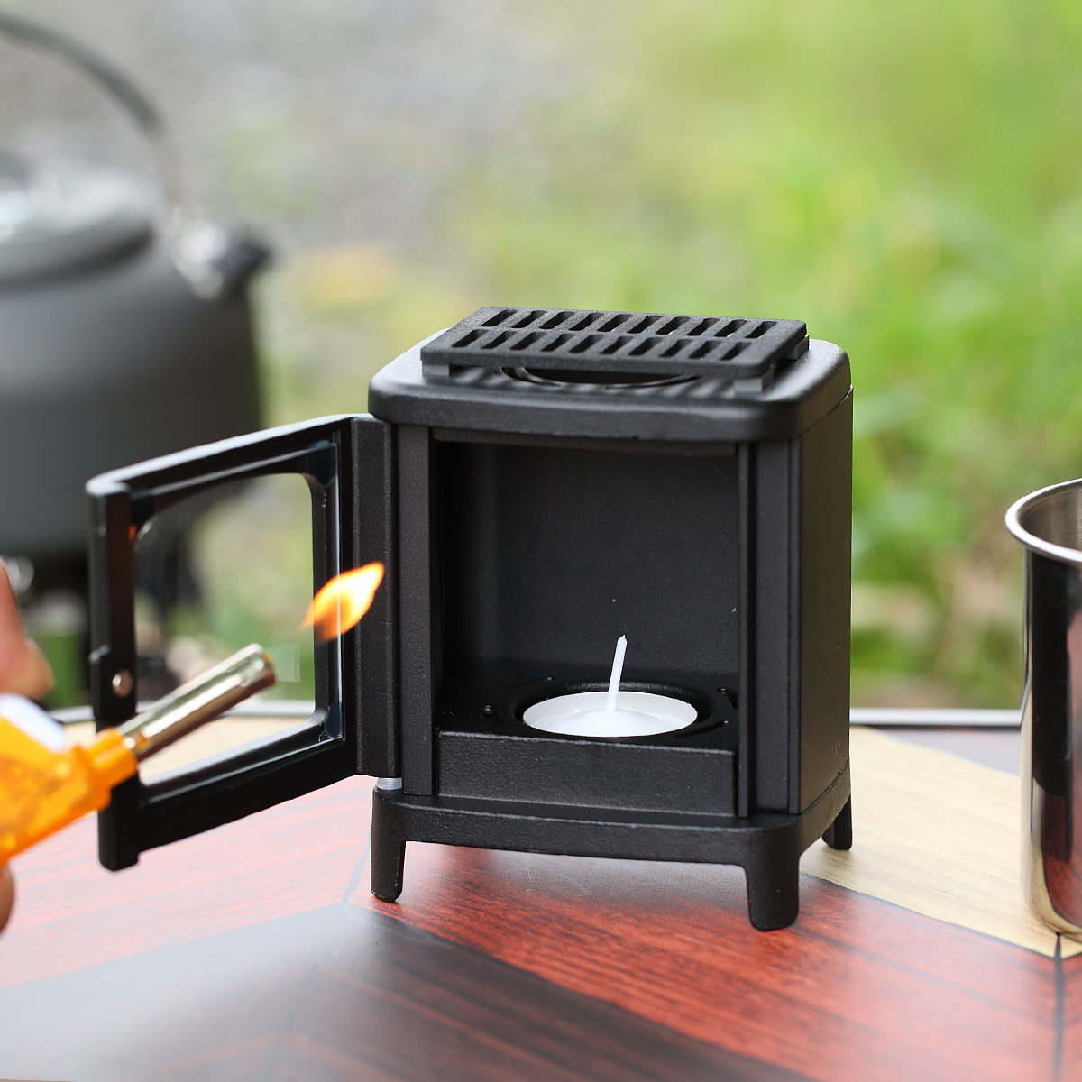 カメヤマキャンドル ちいさなまきストーブセット （ ミニ 薪ストーブ