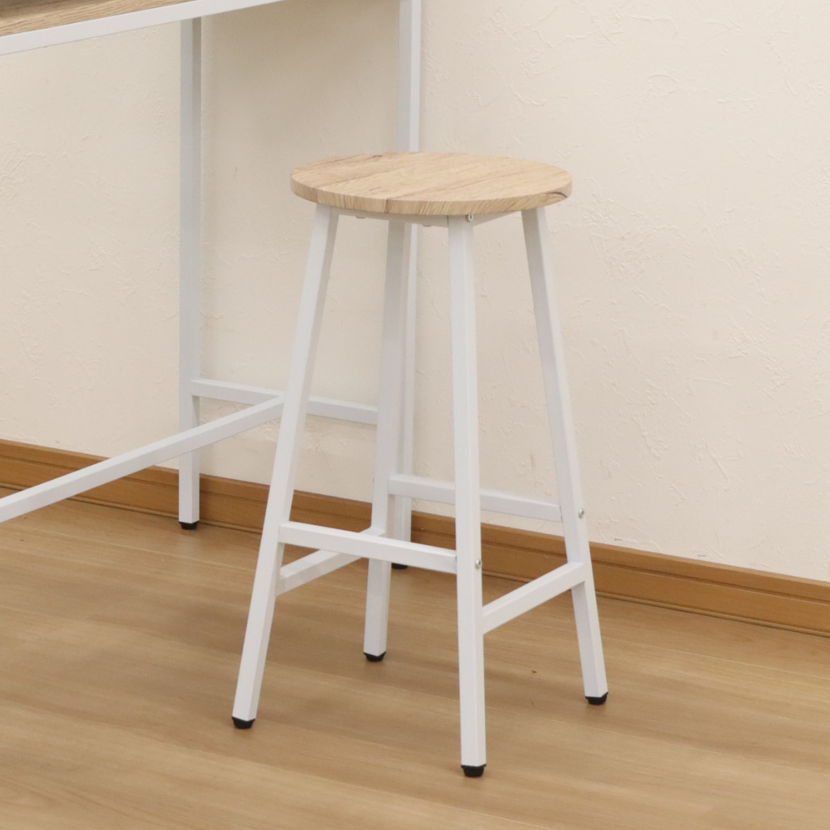 エイ・アイ・エス カウンタースツール 2脚セット 高さ60cm 木目調 （ 2