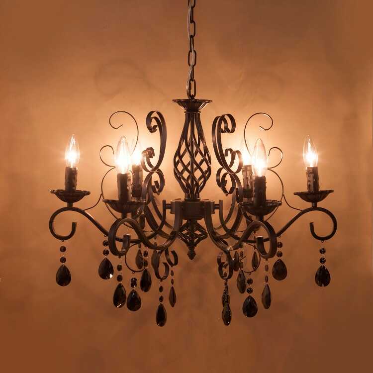 シャンデリア ブラック 6畳 アイアン ゴシック クラシック