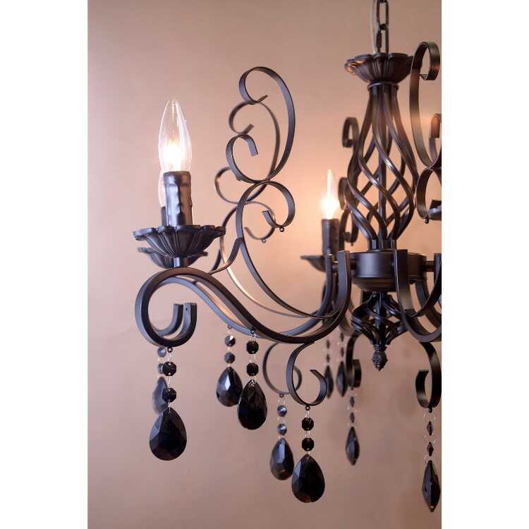 シャンデリア ブラック 6畳 アイアン ゴシック クラシック