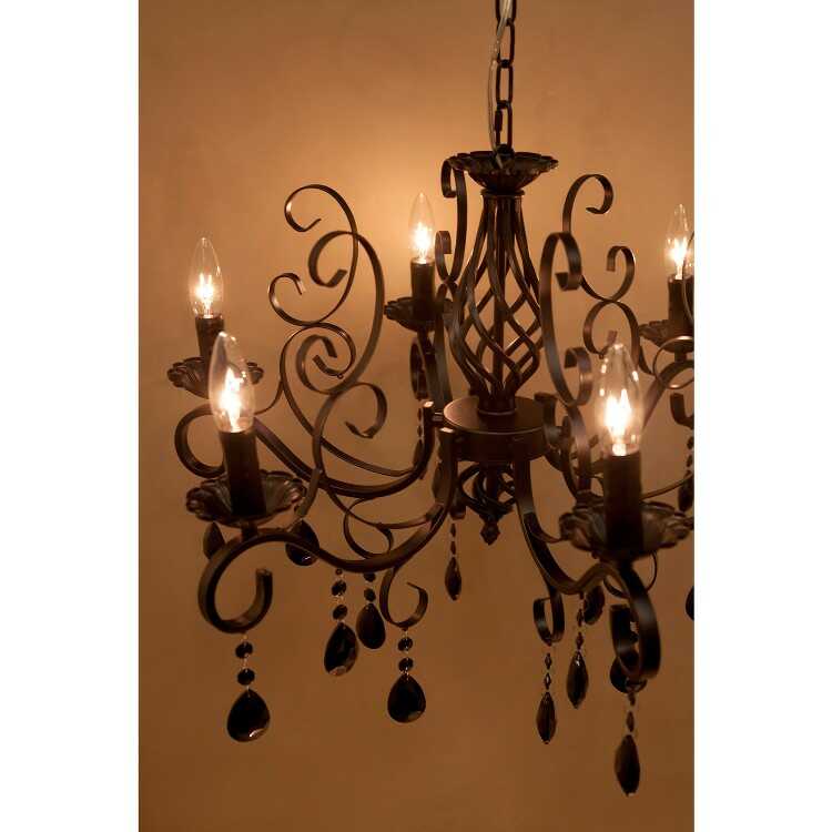 シャンデリア ブラック 6畳 アイアン ゴシック クラシック