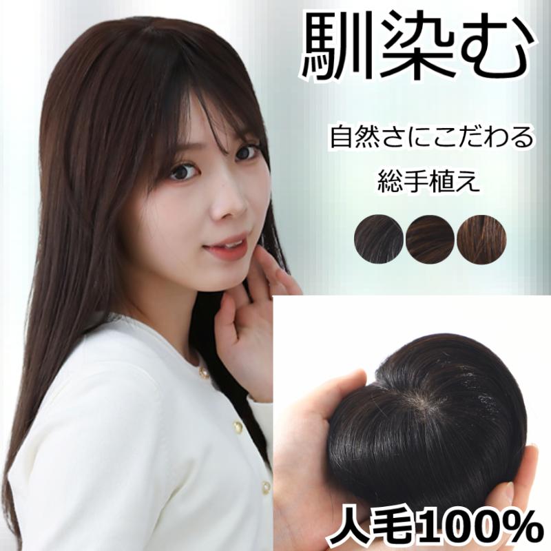 ヘアピース 人毛 人毛100％ヘアピース 部分ウィッグ 人毛ヘアピース