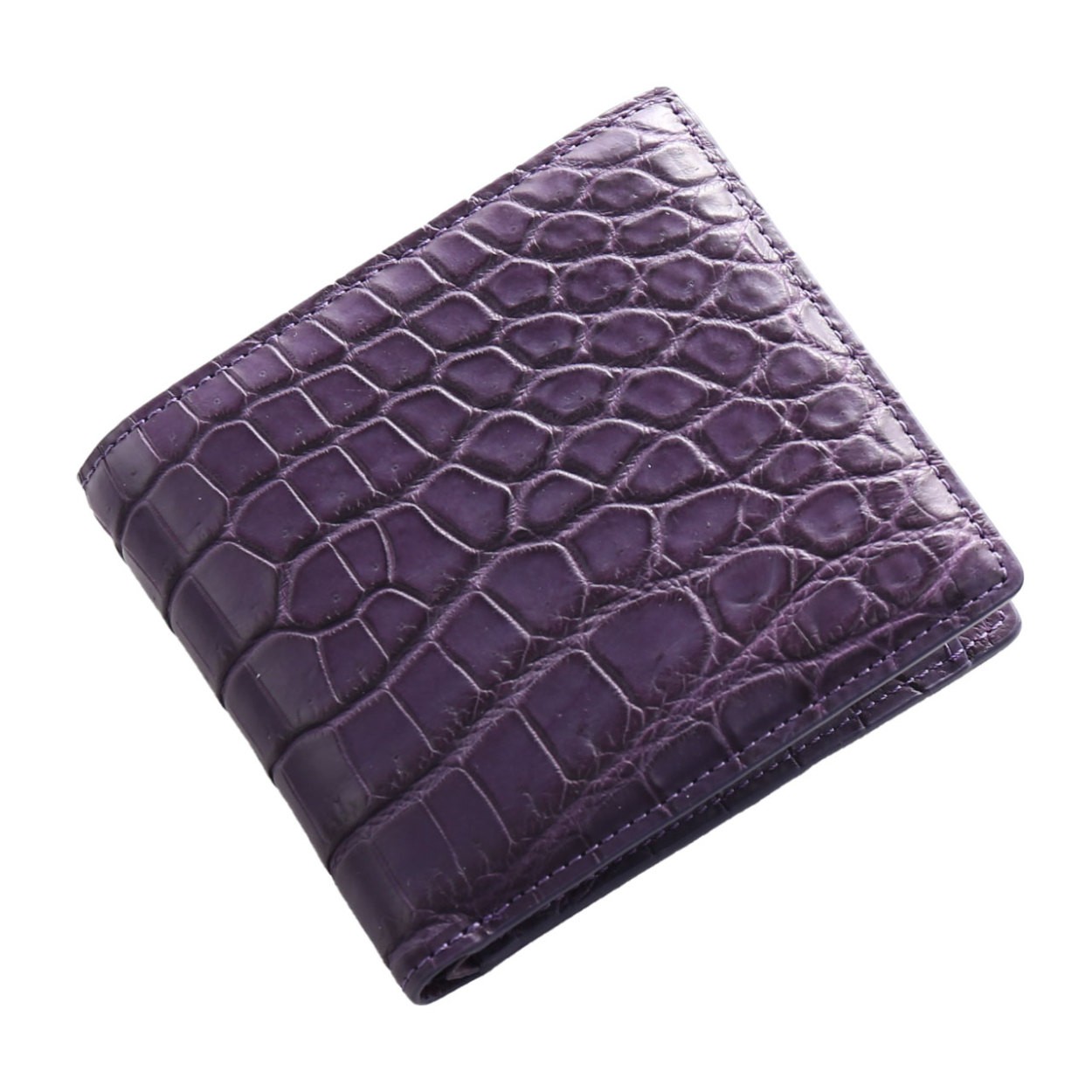 sankyo shokai（三京商会） クロコダイル二つ折り 財布 メンズ 本革