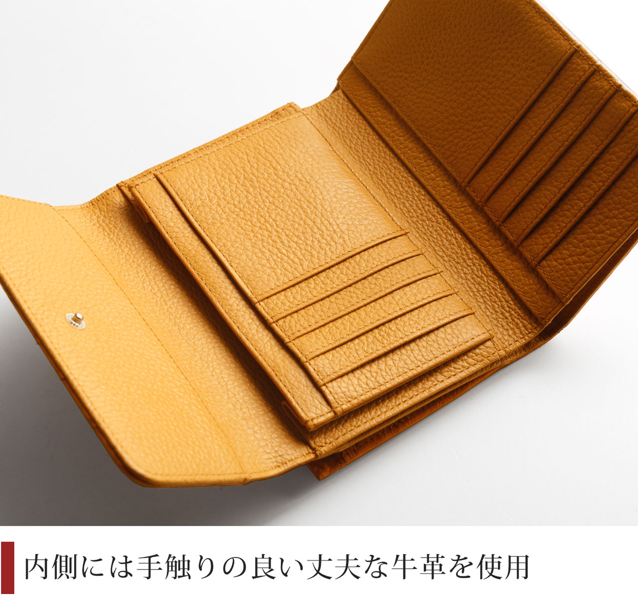 sankyo shokai（三京商会） オーストリッチ 三つ折り財布 レディース