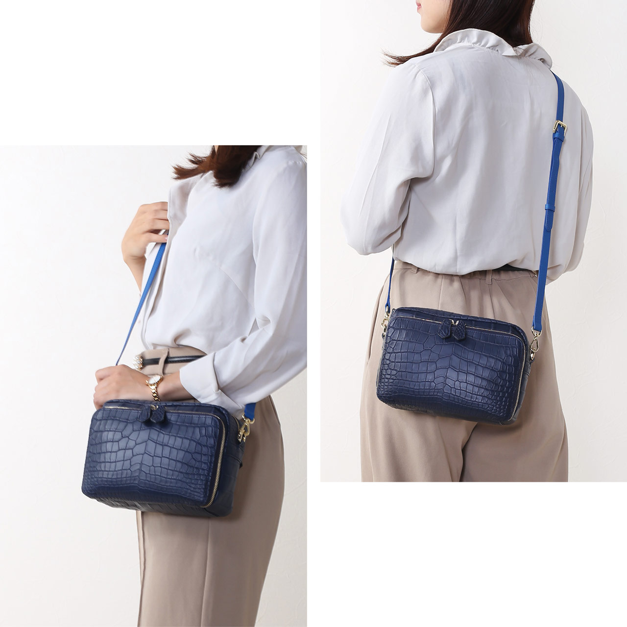 sankyo shokai（三京商会） クロコダイル ショルダーバッグ 2way