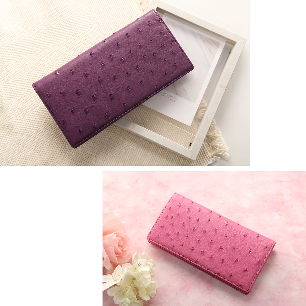 sankyo shokai（三京商会） オーストリッチ 長財布 日本製 フル