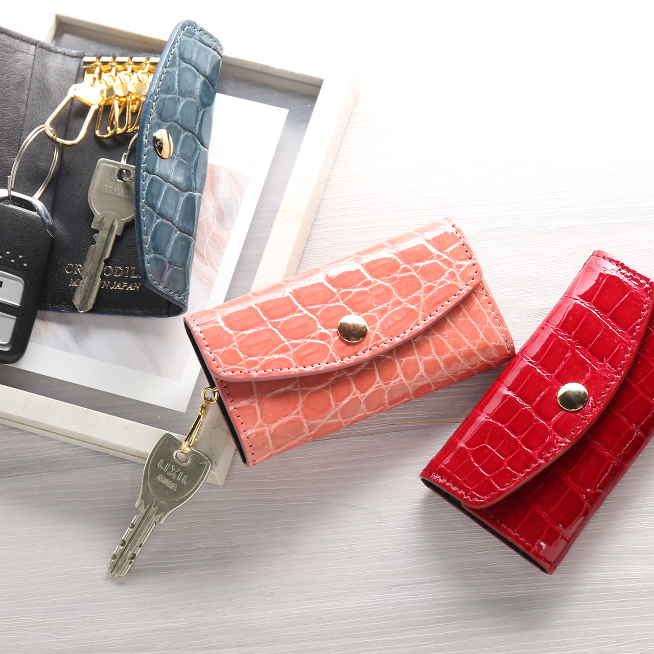 sankyo shokai（三京商会） クロコダイル キーケース キーホルダー