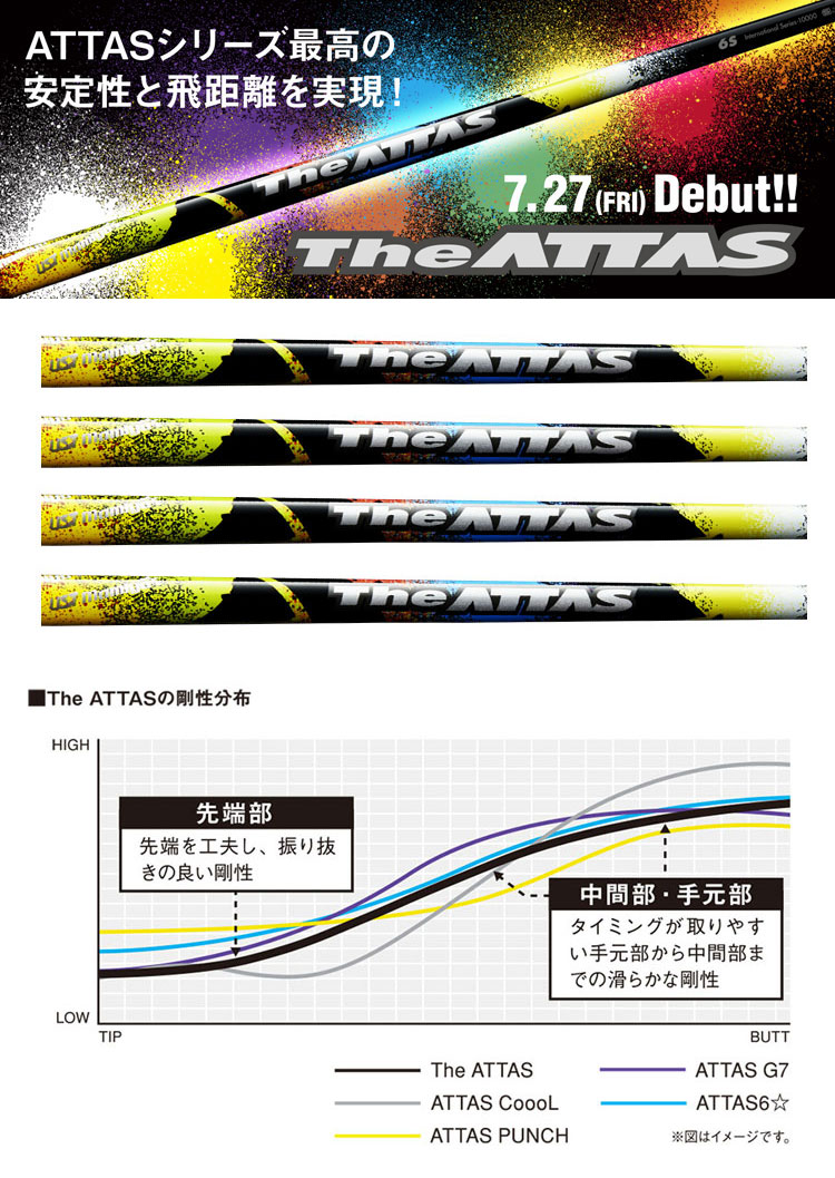 COBRA（コブラ） スリーブ付きシャフト The ATTAS(RADSPEED／SPEEDZONE