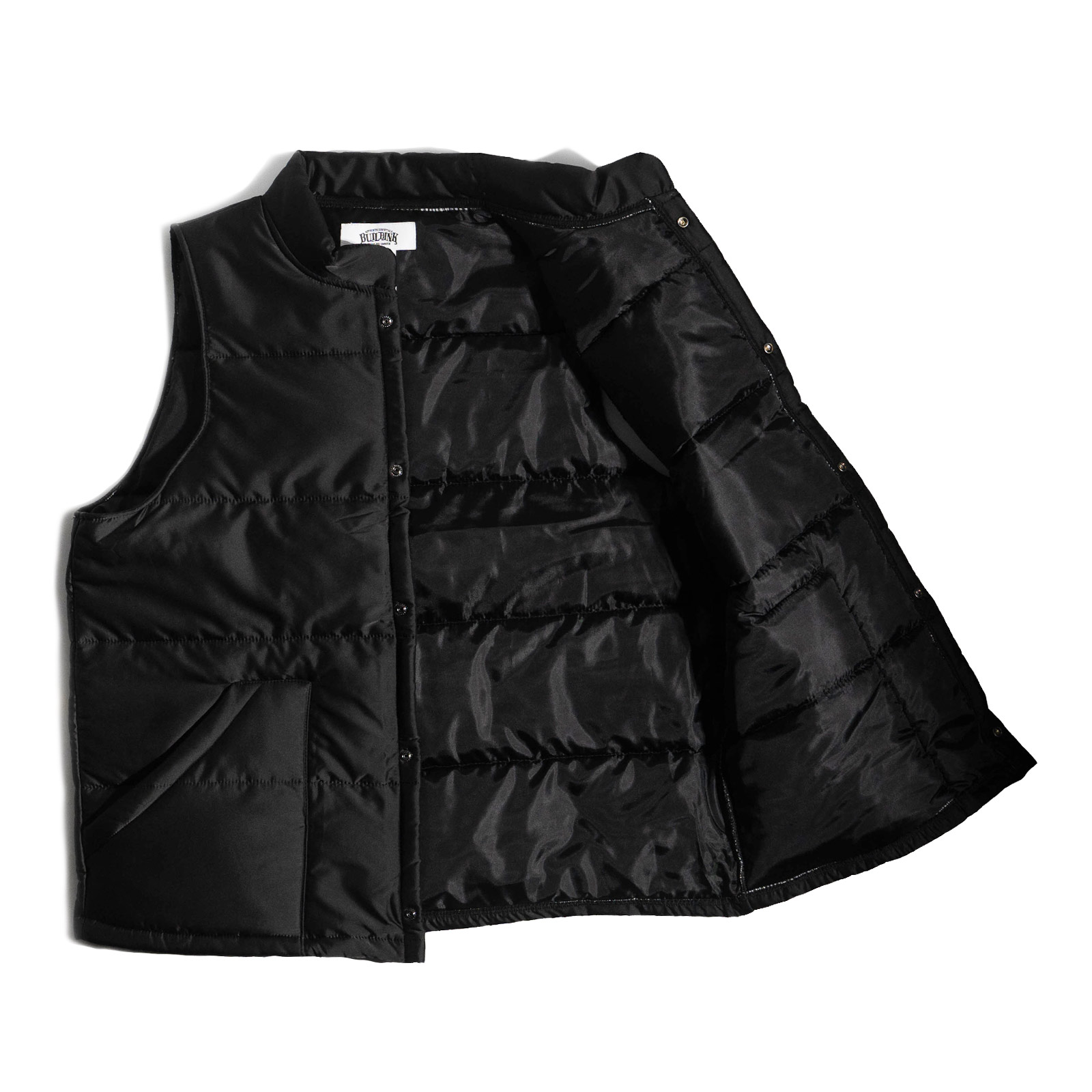 ビルドインク BUILDINK ナイロンベスト ｜ メンズ M-XL 無地 : Jalana