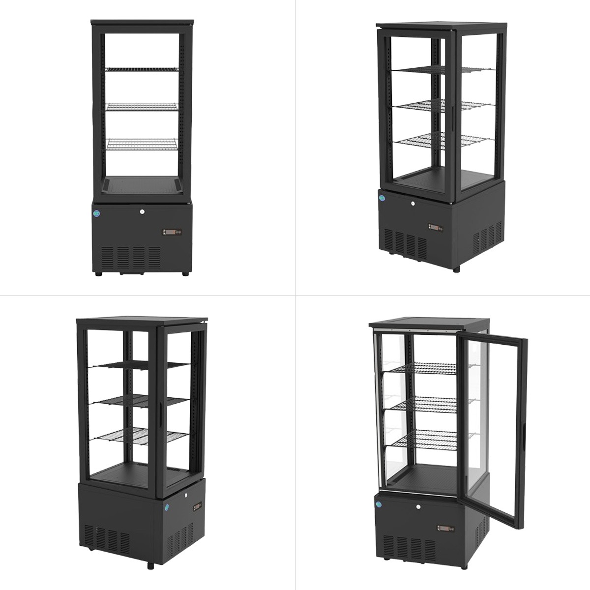 JCM レビュー特典 RIT JCM 4面ガラス冷蔵 ショーケース RITS-188