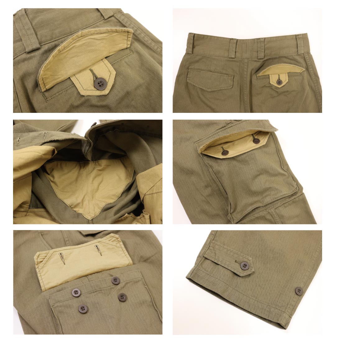 フランス軍タイプ M47 M-47 カーゴパンツ 復刻版 後期型 HBT