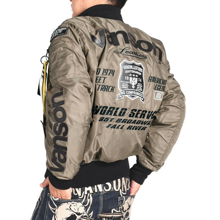VANSON（バンソン） VANSON MA-1 フライトジャケット エンブレム 刺繍