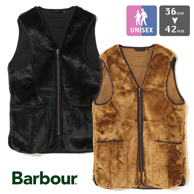 Barbour（バブアー） フロントジップ ファー ライナー ベスト スリム