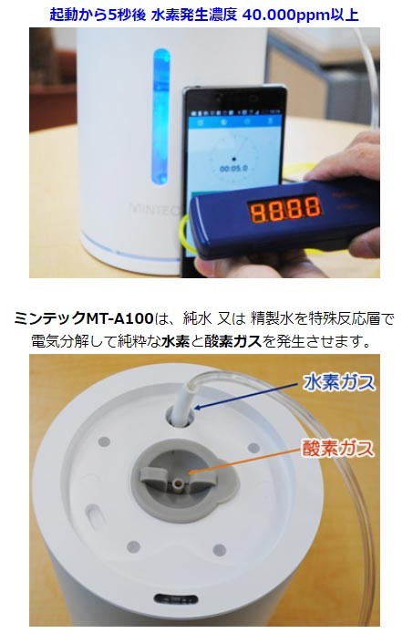 水素発生器 MINTECH (ミンテック) MT-A100 : 浄水器専門店ウォーター
