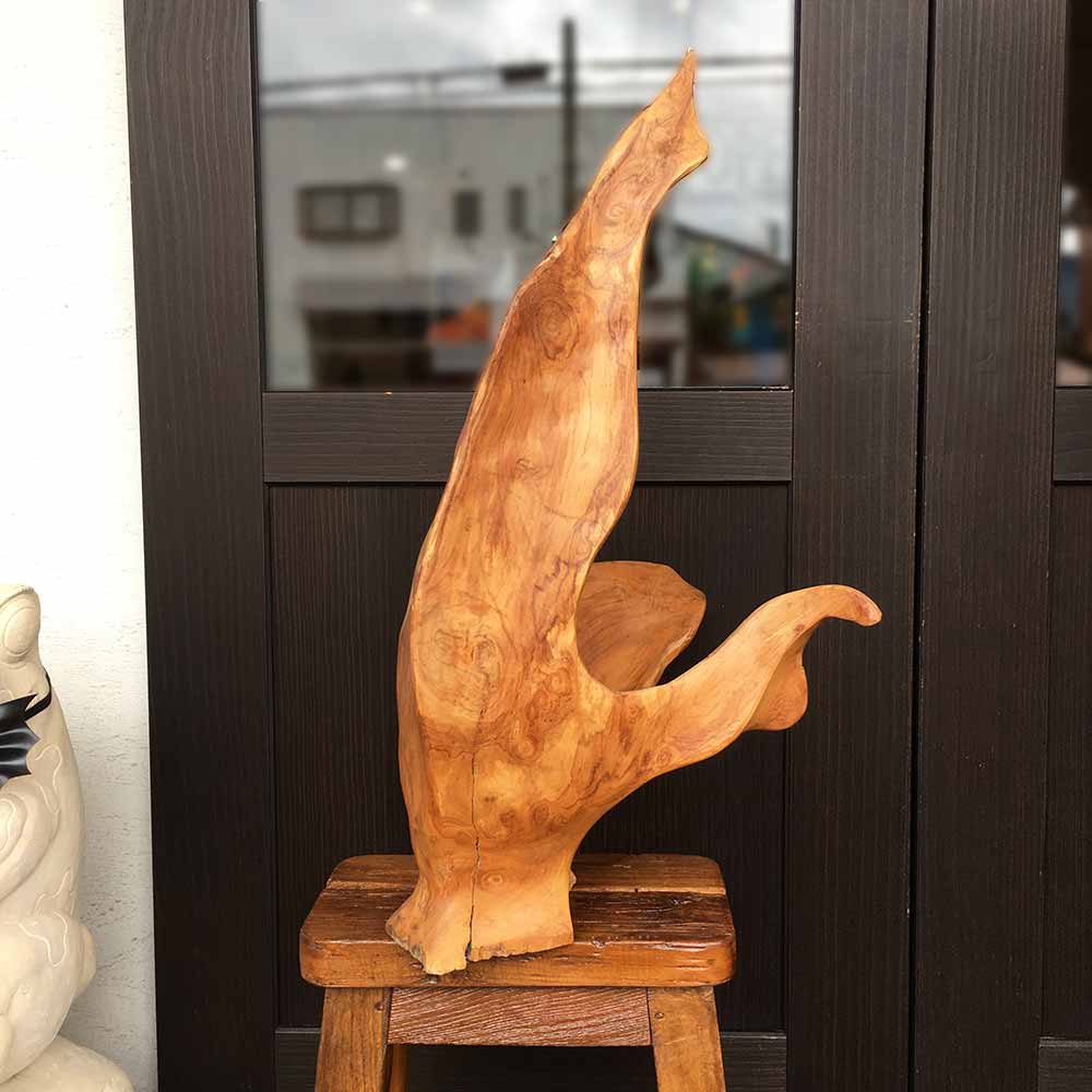 流木オブジェ 古木 置き物 C 大きい W48cm 個性的 一点物 木製