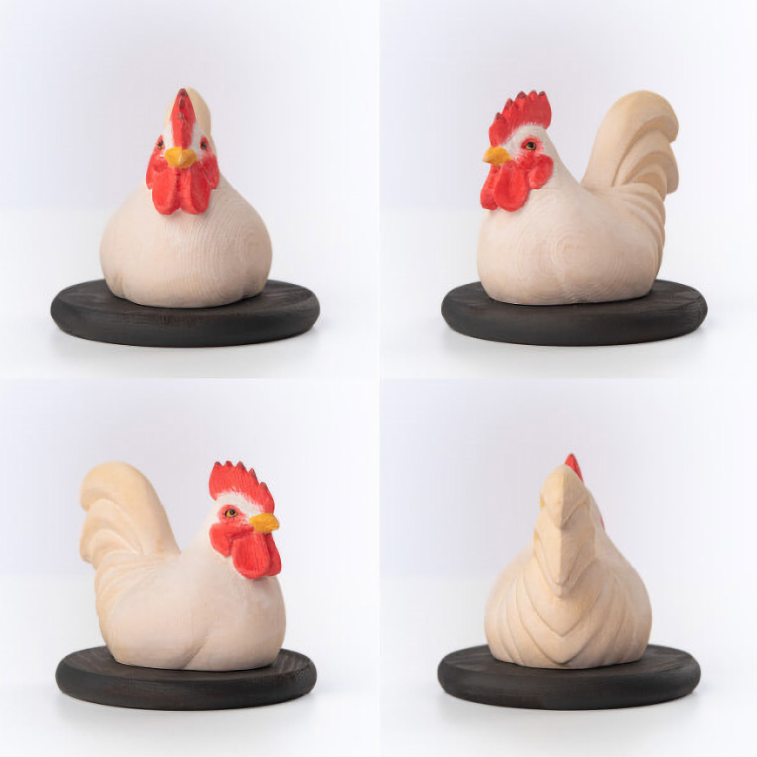 十二支木彫りコレクション「酉（にわとり）」正因山実相院 妙法寺開眼