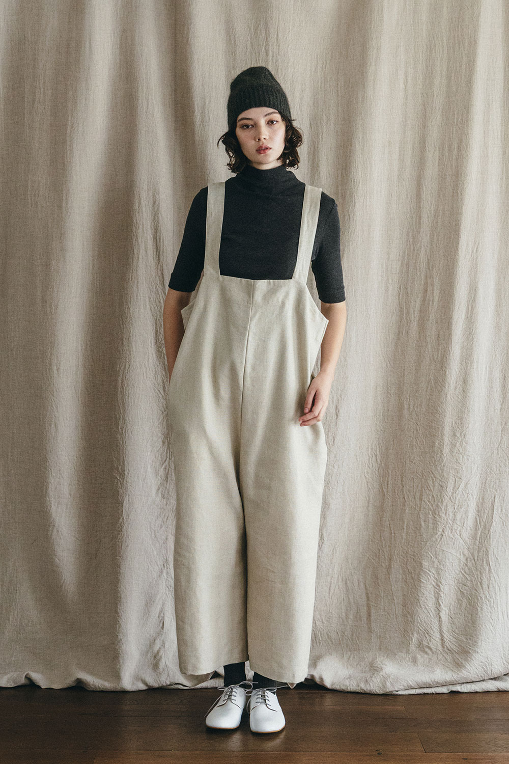 fog linen work（フォグリネンワーク） メルドラ サロペット ウール