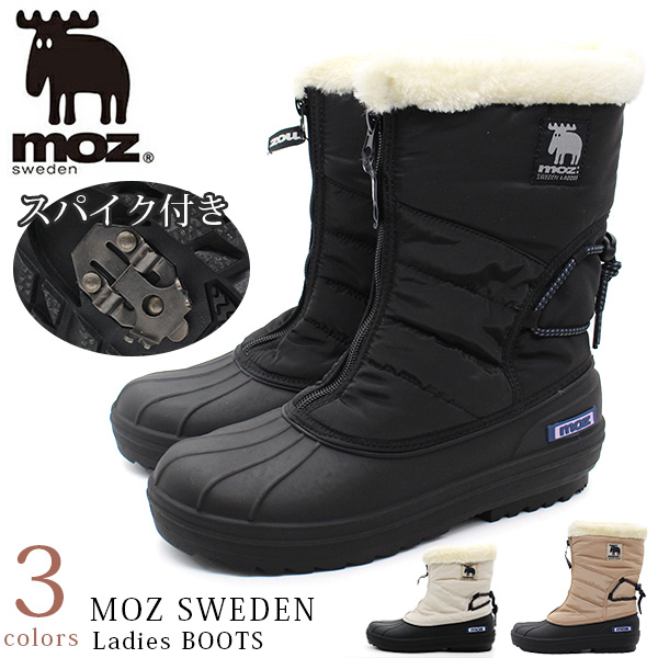 moz（モズ） ブーツ レディース 靴 ロングブーツ ミドルブーツ 黒