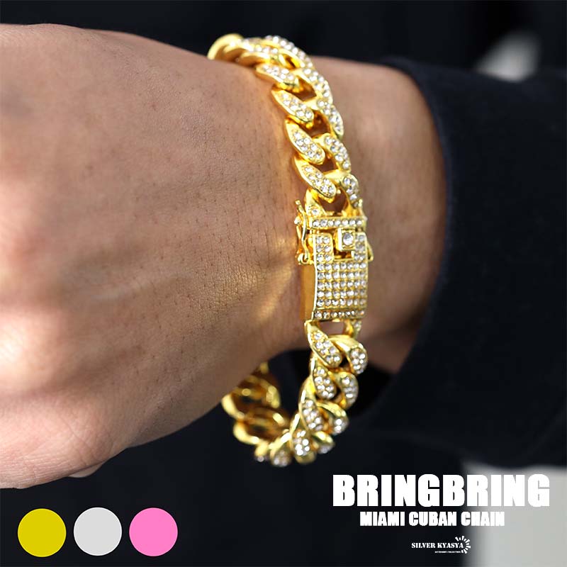 最高級 クギモチーフ ゴールド 合成ダイヤモンド バングル