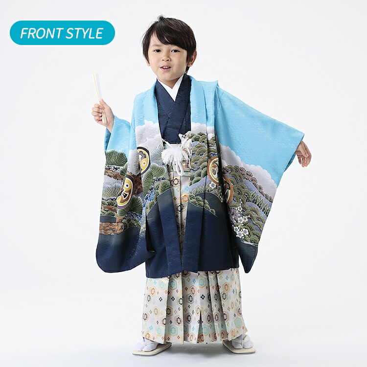 七五三 着物 5歳 羽織袴セット 男の子 10点フルセット 着付け