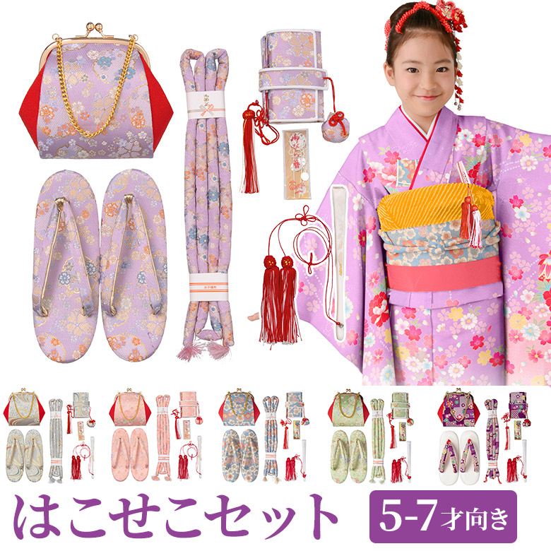 七五三 はこせこセット 7歳 バッグ 草履21cm 箱迫 丸ぐけ 扇子