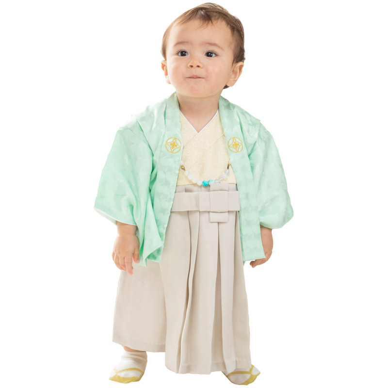 男の子 ベビー着物 羽織袴セット 初節句 端午の節句 100日-1才 60cm