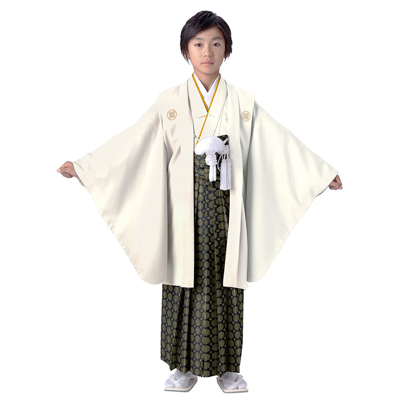 卒服 卒業式 小学校 男の子 紋付袴セット 130cm 140cm 150cm 白 紺