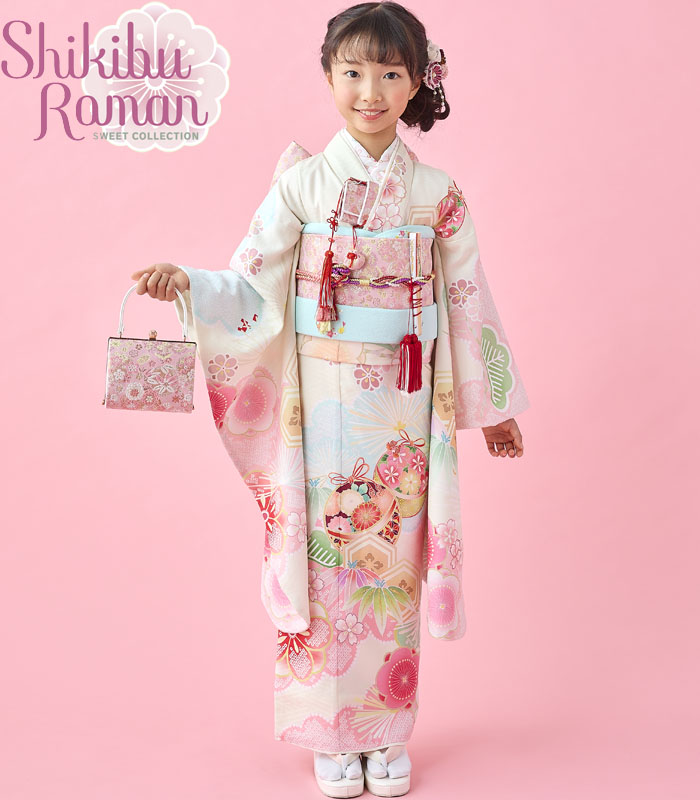 七五三着物 7歳 女の子 四つ身着物 単品 式部浪漫 ブランド 絵羽柄 全